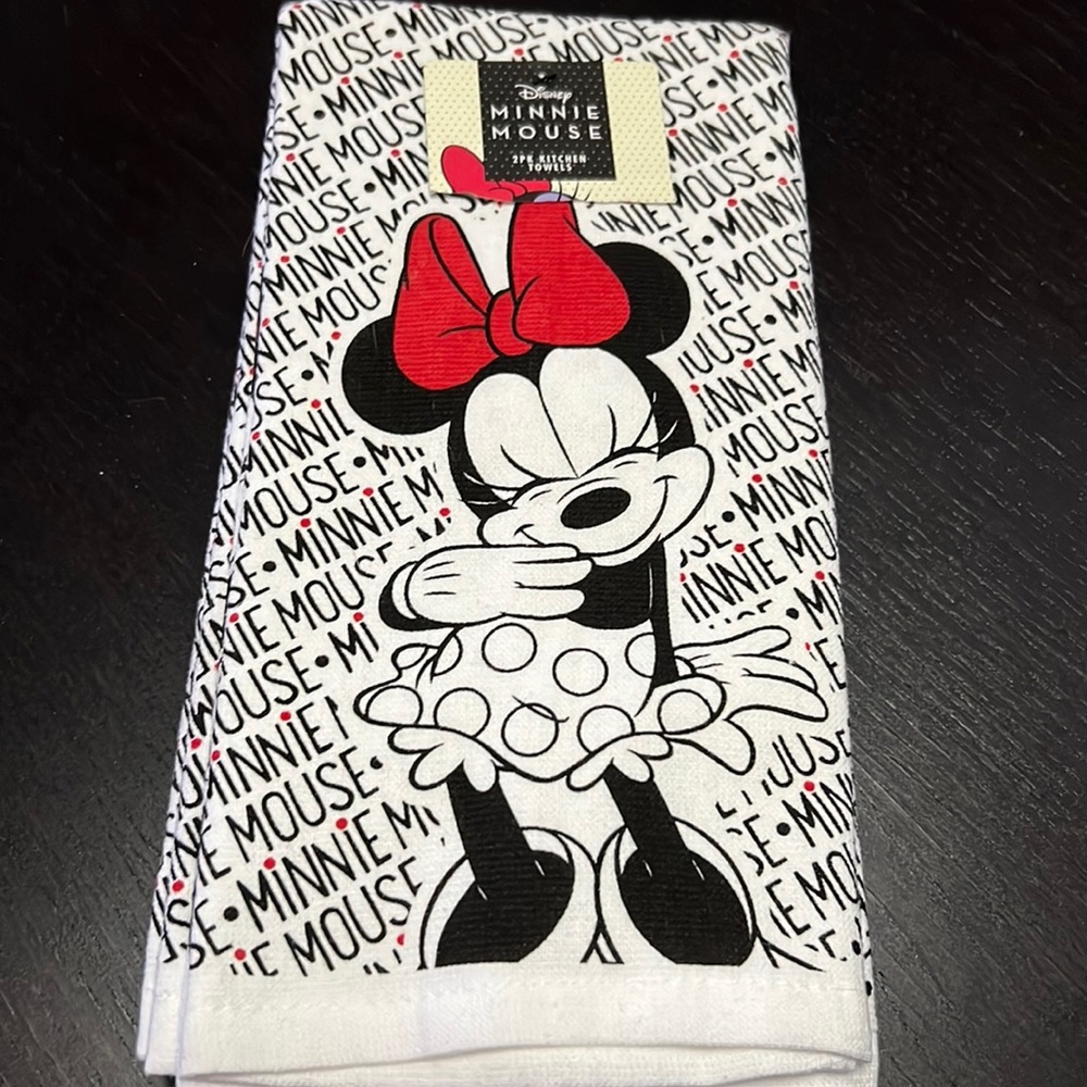 Disney Minnie Mouse 2 Piece Kitchen Towel Set ❤️🐭